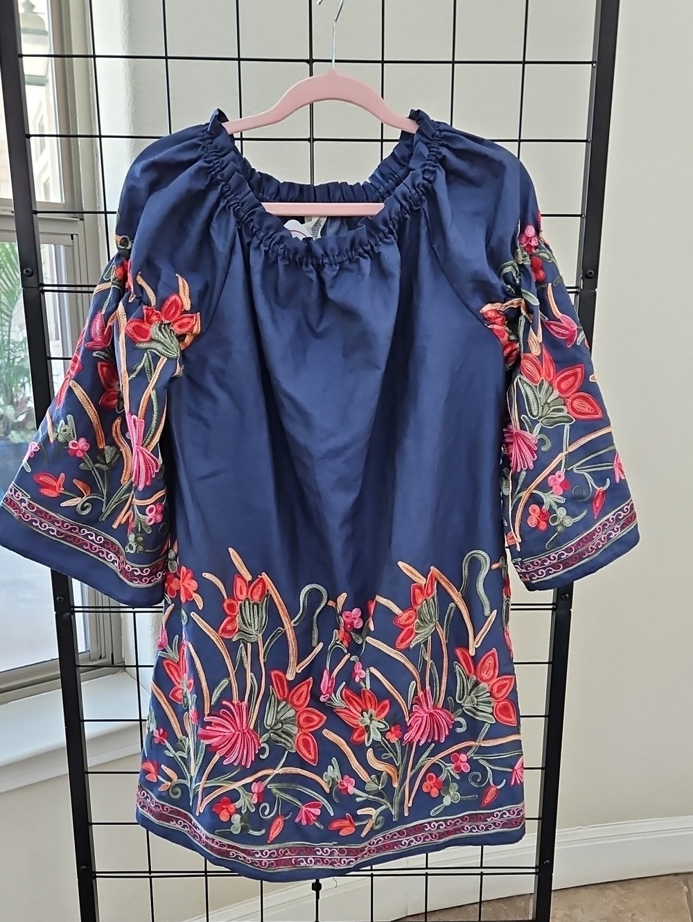 Nadine West  Embroidered Floral Peasant Dress